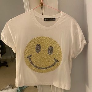 Smiley face crop top